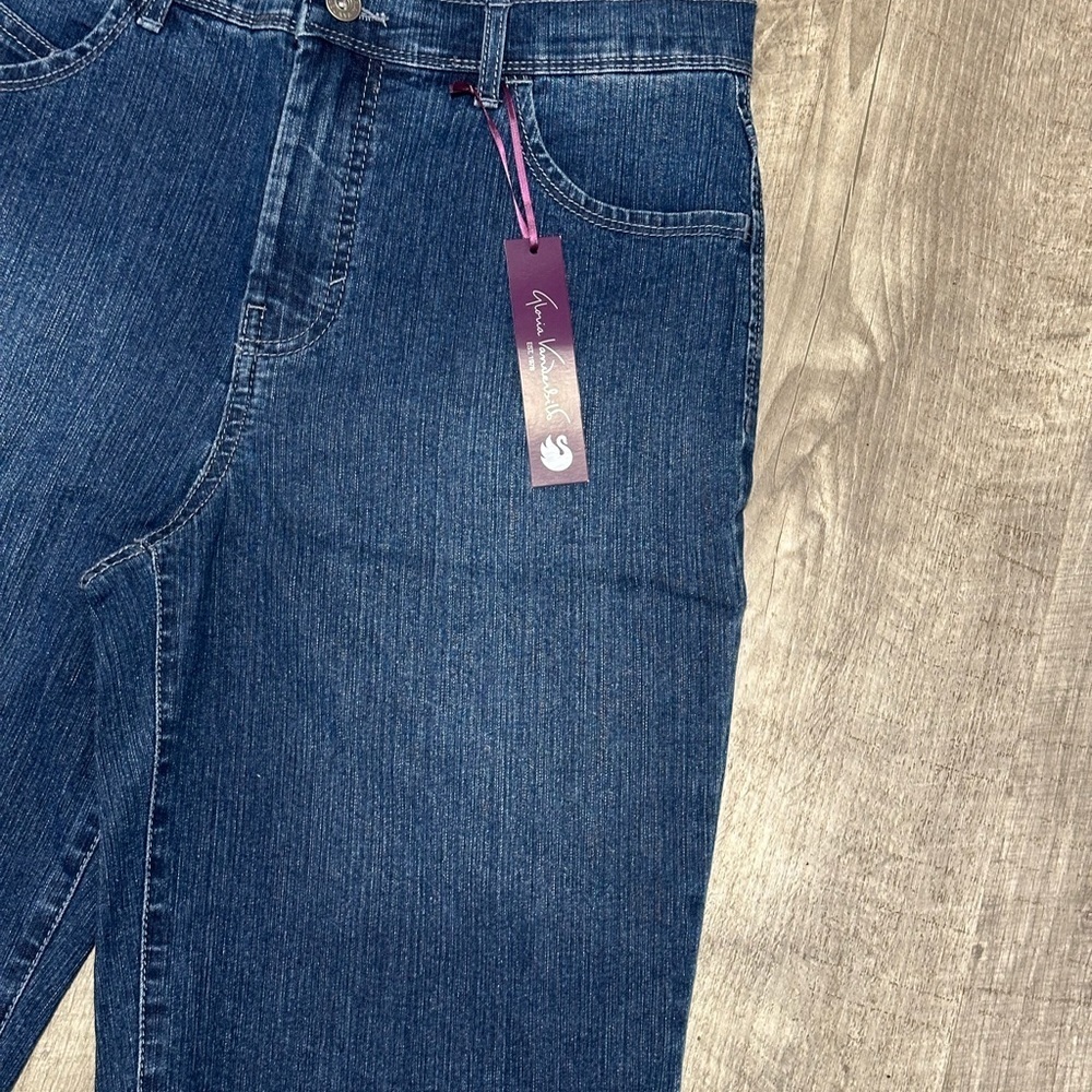 Women's Gloria Vanderbilt 6 Small Shorts Bermuda Jeans Navy Blue Spandex NWT - Picture 5 of 9